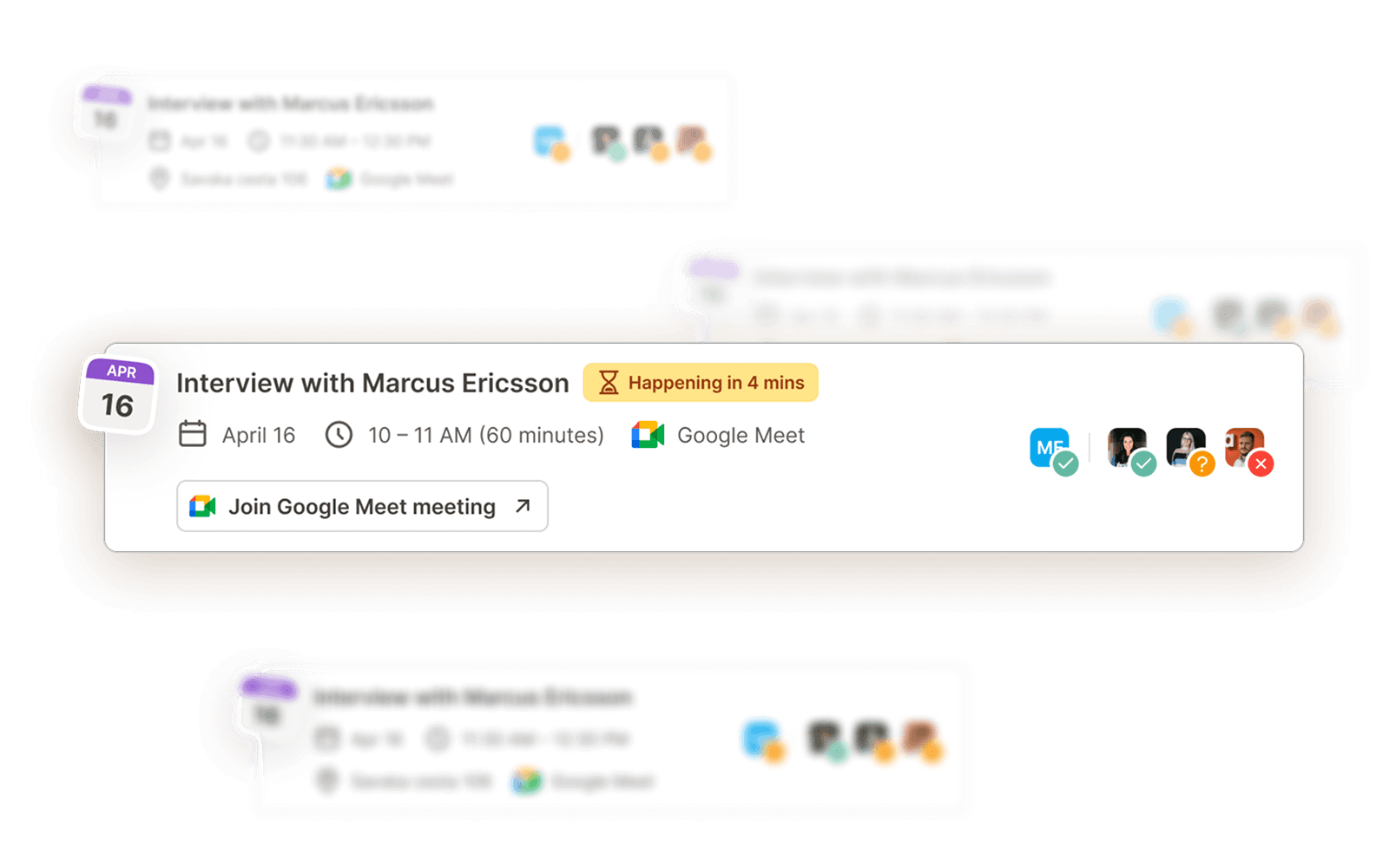 Interview scheduling — availability and booking