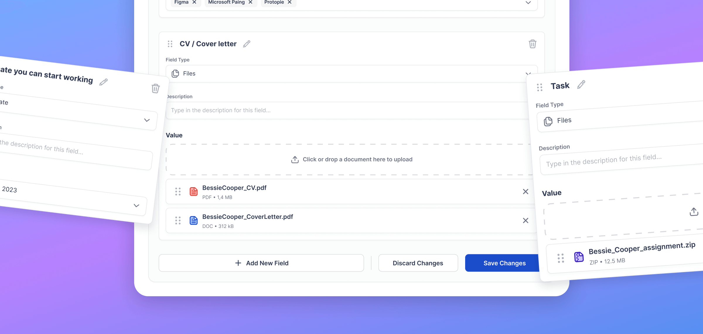 Edit applications and reorder listings