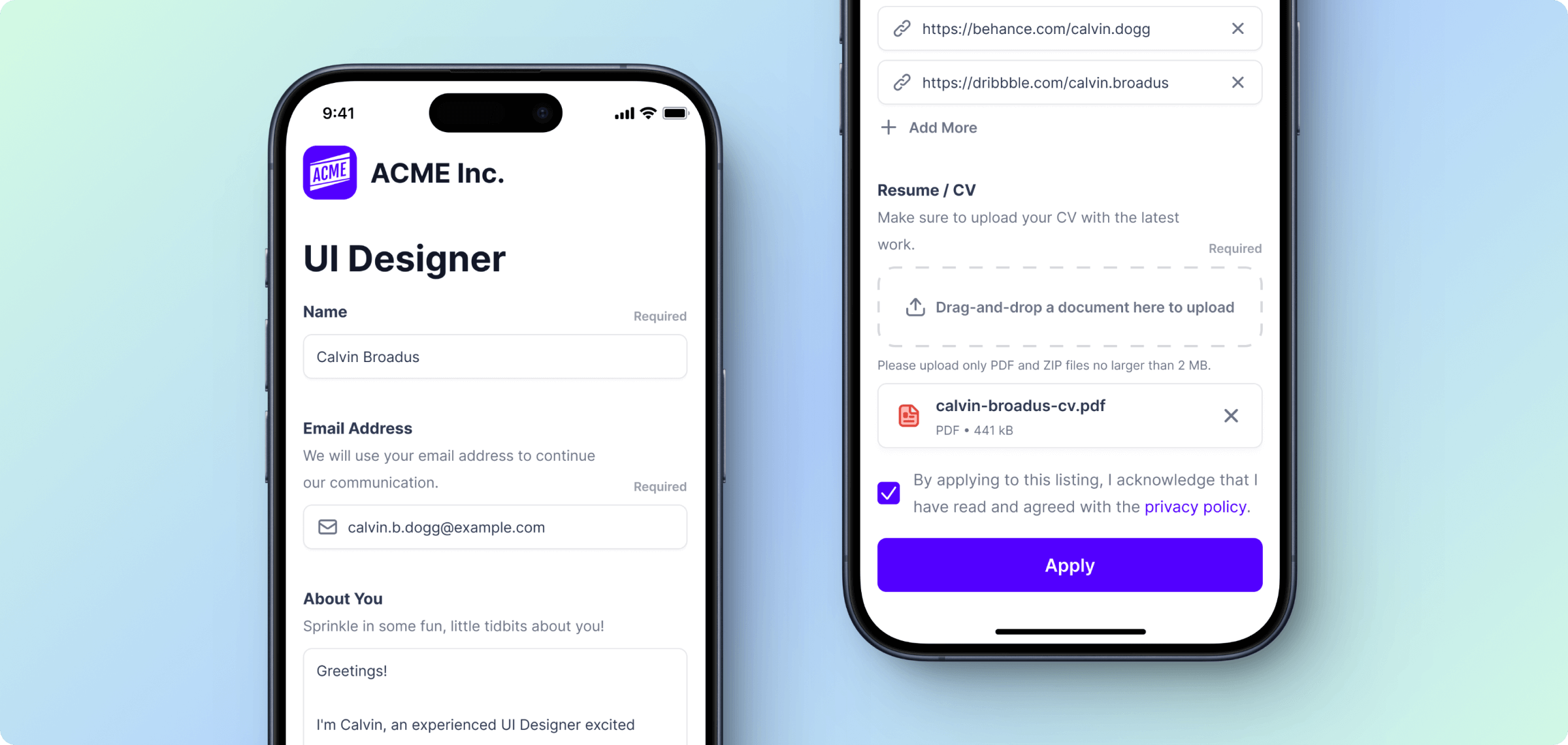 Standalone form pages and scorecard improvements